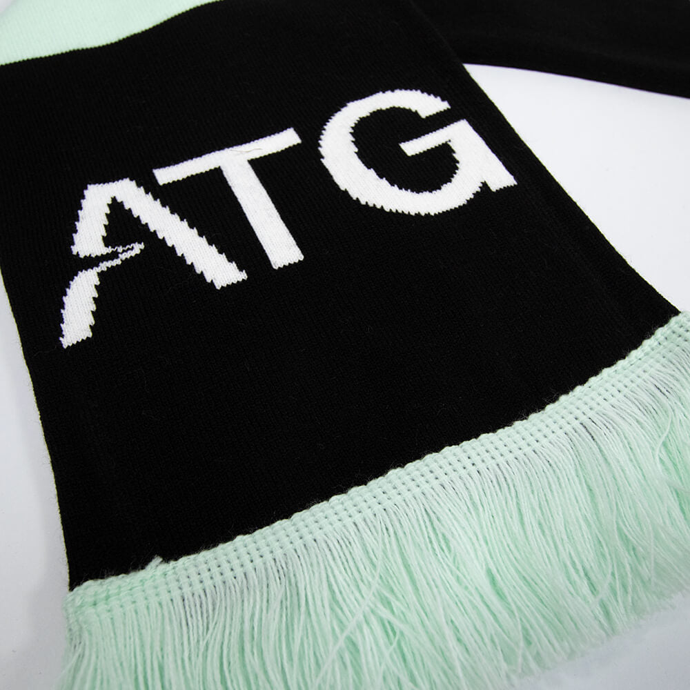 Custom Logo Scarf - Black/Green