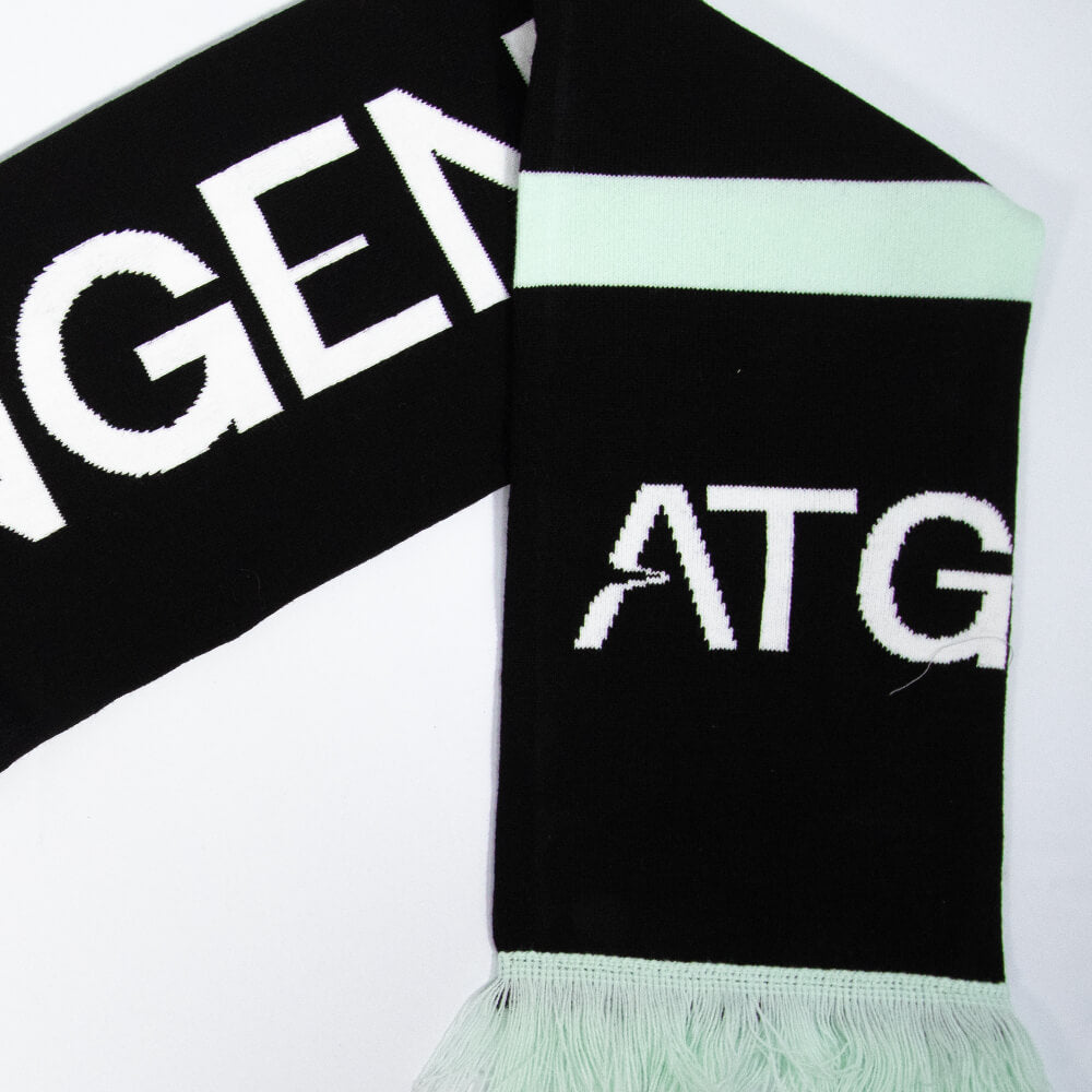 Custom Logo Scarf - Black/Green